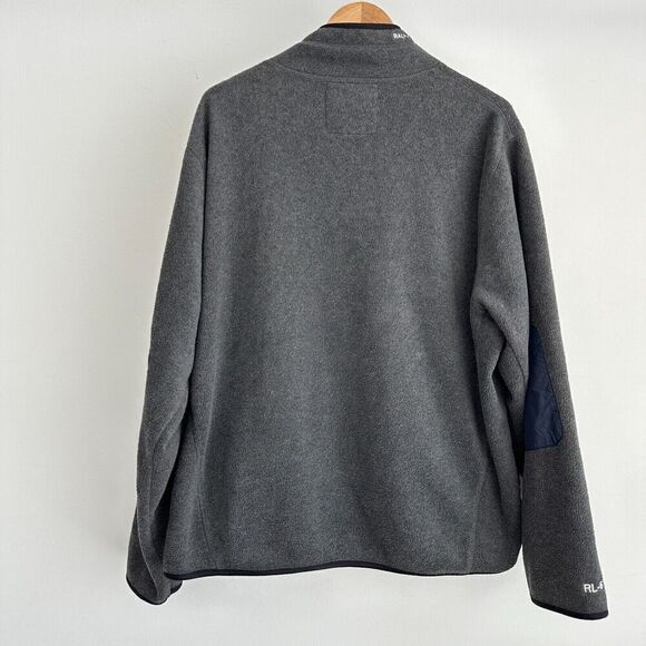 Vintage Polo Ralph Lauren Jeans Fleece Jacket Mens XL Full Zip Sweater Logo RL67 - Picture 3 of 13